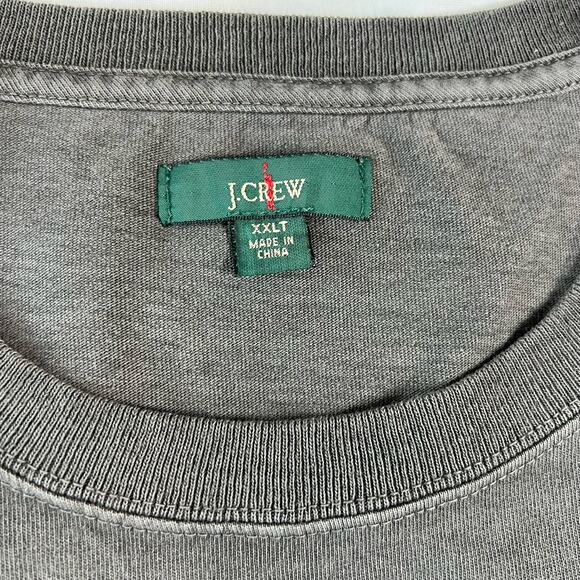 J.Crew Men's XXLT Gray Classic Short-Sleeve Crew Neck T-Shirt - Picture 2 of 4